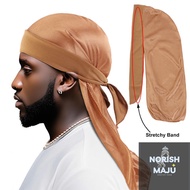 FQaccessoriesWear Pirate Hat Silky Durag For Men Women Headwrap Durags Headscarf Soft Cap Hair Acces
