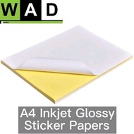 Sticker Paper Pack A4 Self Adhesive S / Sticker Paper Glossy / Sticker Paper Matte / Non-waterproof (in 50s)