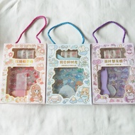 HIJAU MERAH UNGU Diy guka Journal Sticker Set Package Goodie Sticker Cute Girl Doll Theme and pink a