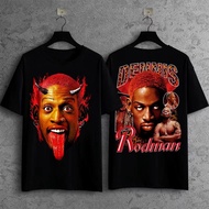 NEAT NO.7 stars Rodman front and back black T-shirts for men and women Oversize T-shirts