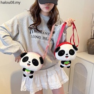 Cute Panda Diagonal Bag Girls All-Match Sweet Plush Bag Cartoon Shoulder Bag Chengdu Souvenir Gift