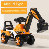 Rechargeable Electric Excavator Ride On Car Toys For Kids Manual Operated 4 Wheeler Excavator with S