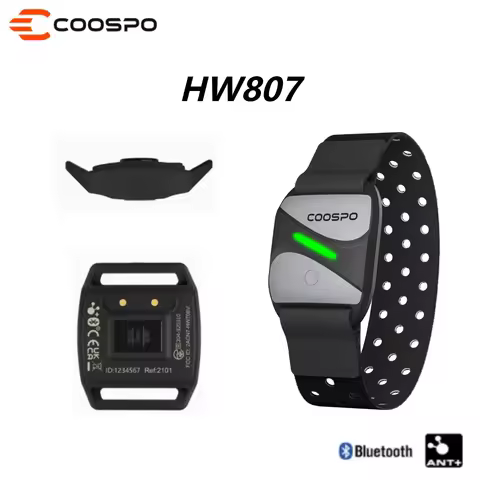 COOSPO HW807 HRV Heart Rate Monitor Armband LED Heart Zone Bluetooth 5.0 ANT+ IP67 Realtime Heart Ra