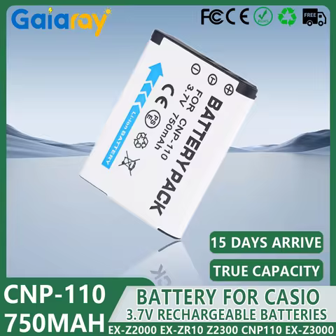 CNP-110 CNP110 Battery 750mAH 3.7V Rechargeable Batteries For Casio EX-Z2000 EX-Z2300 EX-Z2200 EX-ZR