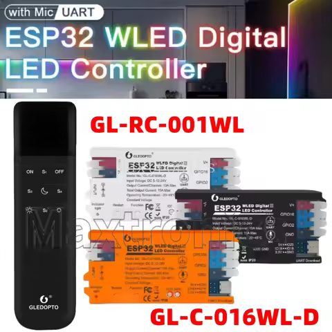 ESP32 WLED LED Controller GL-C-016WL-D Microphone Music DIY Dynamic UART Download/GL-RC-001WL for WS