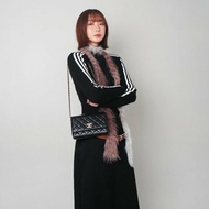 Chanel 展示品 羊皮淡金珍珠釦斜背包Woc(AP3807-黑)