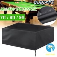OUDIMEI Billiard Table Cover, 7/8/9 Feet Oxford Cloth Pool Table Dust Cover, Durable Waterproof Blac