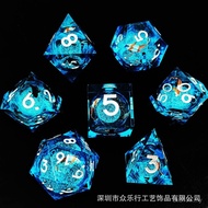 Kiki Kit Glitter COC Dice Polyhedron Board Game Decal Resin Dungeon DND Running Group Dice VLWM
