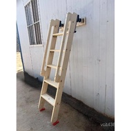 Loft Solid Wood with Armrest Storage Up and Down Bed Vertical Household Wooden Ladder Ladder Ladder 