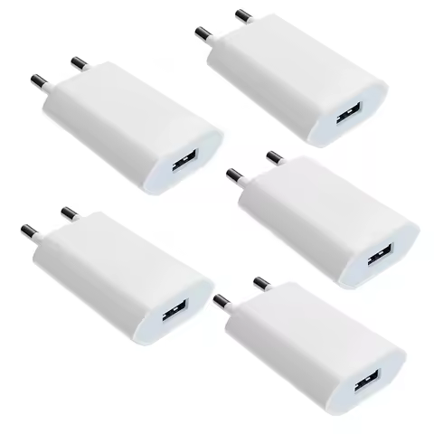 5Pcs/lot USB Charging EU Wall Charger for Apple iPhone 7 8 6 6S Plus X XR XS 11 12 13 Pro Max 5 5S S