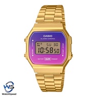 Casio A168 A168WERG-2A Adjustable Gold Ion IP Stainless Steel Strap Men Women Watch