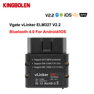 Vgate VLinker MC + ELM 327บลูทูธ4.0อุปกรณ์ตรวจสอบรถยนต์อัตโนมัติเครื่องวิเคราะห์ OBD 2 Bimmercode