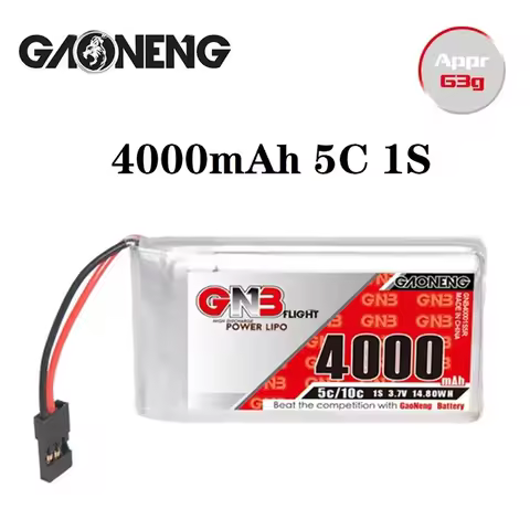 1/2PCS GNB 4000mAh 1S 3.7V 5C/10C Lipo Battery Transmitter Package With JR Plug For Sanwa M17 RC Rem