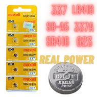 Pin Maxell SR416SW / 337 / LR416 / SB-A5 / RW37 / 623 Silver Oxide 1.55Volt (Made in Japan)