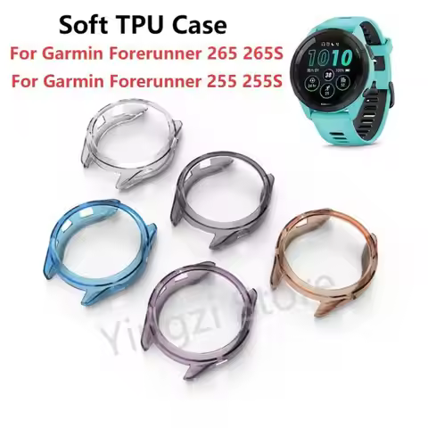 New Soft TPU Hollow Case for Garmin Forerunner 265 255 Samrt Watch Cover Bumper Frame for Garmin For