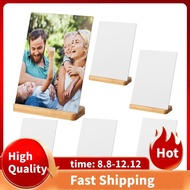 6 Pack Sublimation Photo Frames Blanks 5 X 7 Inch Heat Transfer Metal Picture Frames with Wood Base 