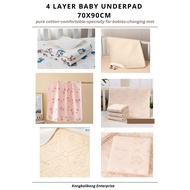 BABY COTTON UNDERPAD 90x70cm 4 LAYER  彩棉纯棉四层隔尿垫 NO CHEMICAL DYES NO FORMALDEHYDE NO FLUORESCENT 婴儿防尿