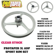 Y125 / Y15 / LC PROTAPER 3L ADP SPORT RIM SET CLEAR STOCK