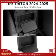 Armrest Hidden Storage Box for  L200 Triton 2024 2025 Center Console Organizer
