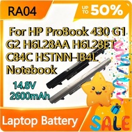 RA04 14.8V 2600mAh Laptop Battery For HP ProBook 430 G1 G2 H6L28AA H6L28ET C84C HSTNN-IB4L Notebook