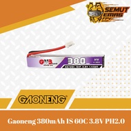 Gaoneng Lipo Battery 380mAhGNB 1S 60C 3.8V HV LiHV PH2.0 - Ultralight for Tinywhoop 65mm