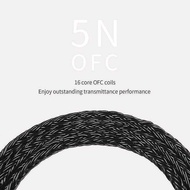 Jc16s JCALLY 16 Core OFC Upgrade Cable With Microphone Hifi Headphones