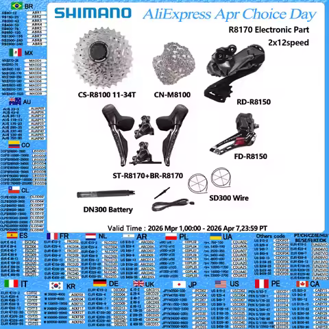 Shimano Ultegra R8170 Di2 Electronic Part 2x12S R8150 Rear Derailleur R8100 Cassette Hydraulic Disc 