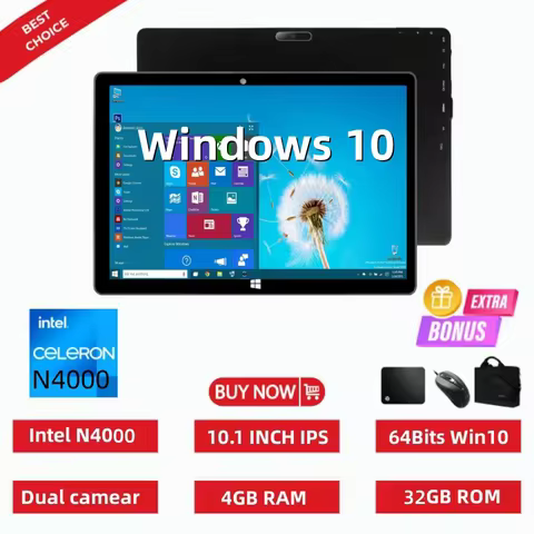 Big Sales Max111 10.1 INCH Intel N4000 CPU 64Bit Windows 10 Tablets 4GBDDR-RAM 32GB ROM USB 3.0 1280
