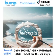 Indonesia Travel eSIM | Daily 500MB/ 1GB + Unlimited | 3GB - 10GB for 15 to 30 Days