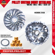 PULLEY INTERLOCK MIO M3 MIO S MIO Z GEAR 125 PULLET CUSTOM 13.8 DEGREES INTERLOCK SYSTEM PULLEY 2SX