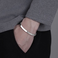 S999 Pure Silver Bracelet Men Glossy Bracelet Men Silver Bracelet