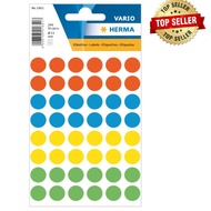 The Office Shoppe - HERMA Dot Stickers Assorted, 240 Labels, Ø 13 mm, 48 Labels per Sheet, Round Col