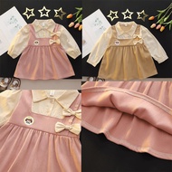 Dress for Baby Girl 1 Year Old Fashion Cute Long Sleeved Bow Cartoon Dresses Ootd for Baby Girls 2-5 Years Old Sweet Birthday Dress Girls Princess Dresses