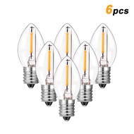 6Pack C7 Candelabra LED Light Bulbs 0.5W E12 E14 Chandelier Base 7W Incandescent Equivalent Vintage 