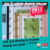 A4 A3 Modern Wood Frame / Hang on wall