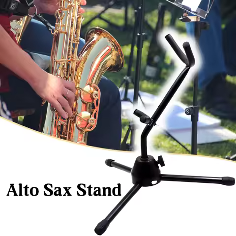 Alto Sax Stand Foldable Portable Saxophone Display Stand Detachable Sax Floor Stand