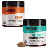 FreshCap Antioxidant Bundle (Chaga Mushroom Powder and Ultimate Mushroom Complex Powder)