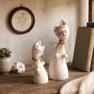 Entrance Wine Cabinet Wooden Decoration Nordic Decoration Kitten Couple Soft Home Simple Desktop TV 