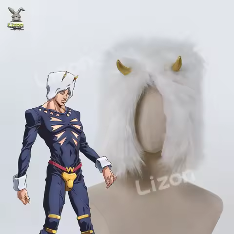 JoJo's Bizarre Adventure Cosplay Weather Report Jojo Hat Plush White Warm Winter Hat Stone Ocean Wea