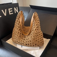 Bohemian Style Straw Bag Raffia Woven Bag Seaside Shoulder Bag Diagonal Straw Bag Handmade Female Su