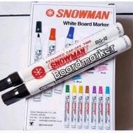 Spidol Snowman whiteboard BG12 Warna Hitam 12pcs / bisa di hapus