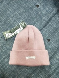 Thrasher 小logo粉色毛帽