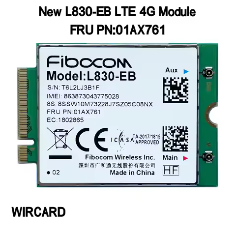 WIRCARD L830-EB 4G Card 4G Module For Thinkpad X280 T480 T580 P52s L480 L580 T490 T590 P53s T490s X3