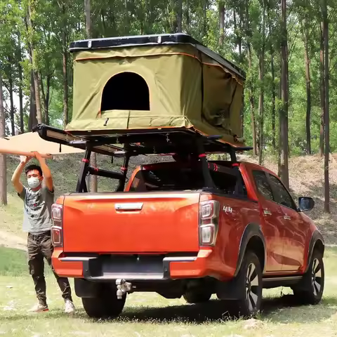 Best Selling4x4 SUV Tent Hard Alloy Camping 4 Person Pickup Roof Top Tent With LadderHigh Quality