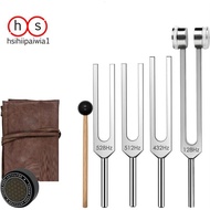 Frequency Tools with Activator, Mallet& Vegan Pouch-Tuning Fork Set(128Hz 432Hz 512Hz 528Hz) Weighte