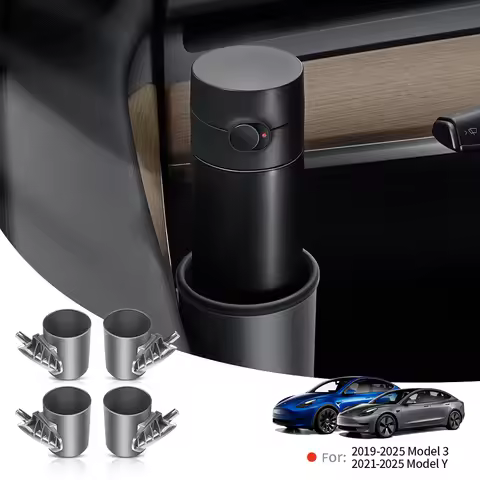 YZ For Tesla Model 3 Y Highland Juniper 2025 4 Pcs/Set Car Door Cup Holder Special Door Cup Storage 