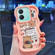 Casing For VIVO Y36 4G Y36 5G Y27 5G Y27s Y77T Case Casing Bear Illustration Softcase Silicone Prote