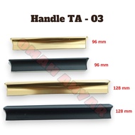 Minimalist Interior Drawer Cabinet Pull Handle TA-03 Black Gold Mirror