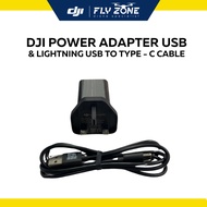 DJI POWER ADAPTER LIGHTNING USB & LIGHTNING USB TO TYPE - C CABLE  / CHARGER