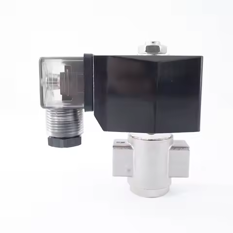 GOGO 50bar 90bar 2 Way SS304 Water High Pressure Solenoid Valve Normally Open 1/4" 380V 220V GSPG-01